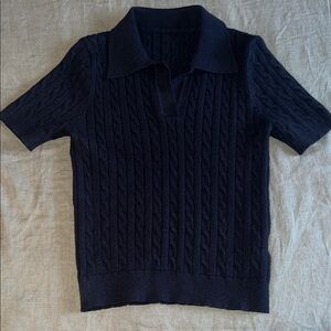 Woman’s Black Cable Knit Sweater